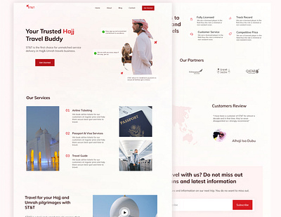 Hajj Travels Agency Landing Page landing page ui design ui page web design web page
