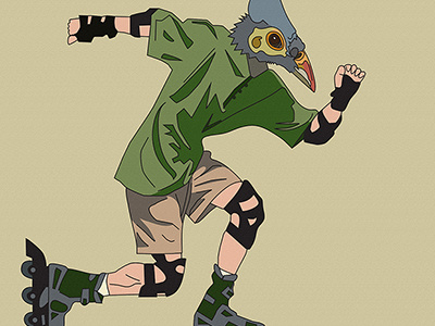 Rollerskating Bird bird people roller blading