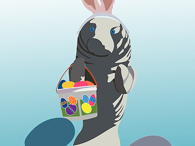 Easter Manatee 4x4 By Megan Dirsa Dubois