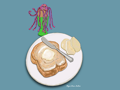 ToastnJellyDribble eggcup jelly jellyfish silly soft cooked egg toast