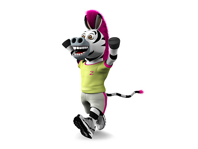 Running Zibi 3d animation character maya