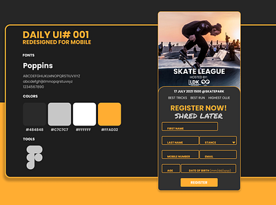 Dribble Post Redesign 1 competition dailyui dailyui 001 design figma figmadesign frontend league register registration