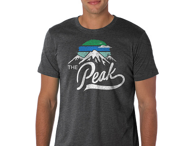 The Peak Shirt hand lettering lettering mountain mountains peak shirt typography