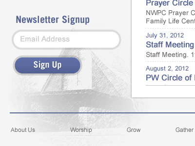 Newsletter Signup church form newsletter sign up signup website
