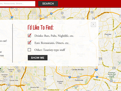 Drinks & Eats, please api atlanta map slab interactive web design