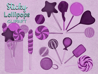 Sticky Lollipops in Magenta