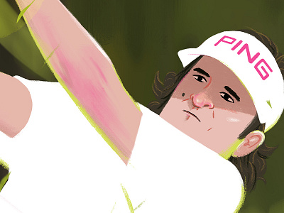 Bubba Watson art bubba golf illustration masters painting photoshop