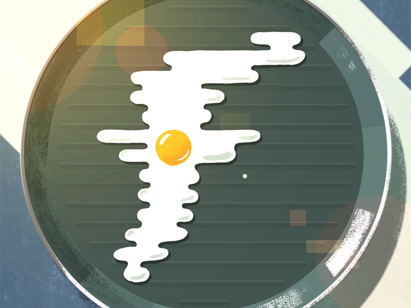 F is for Fried Eggs after effects animation eggs fried gif loop photoshop