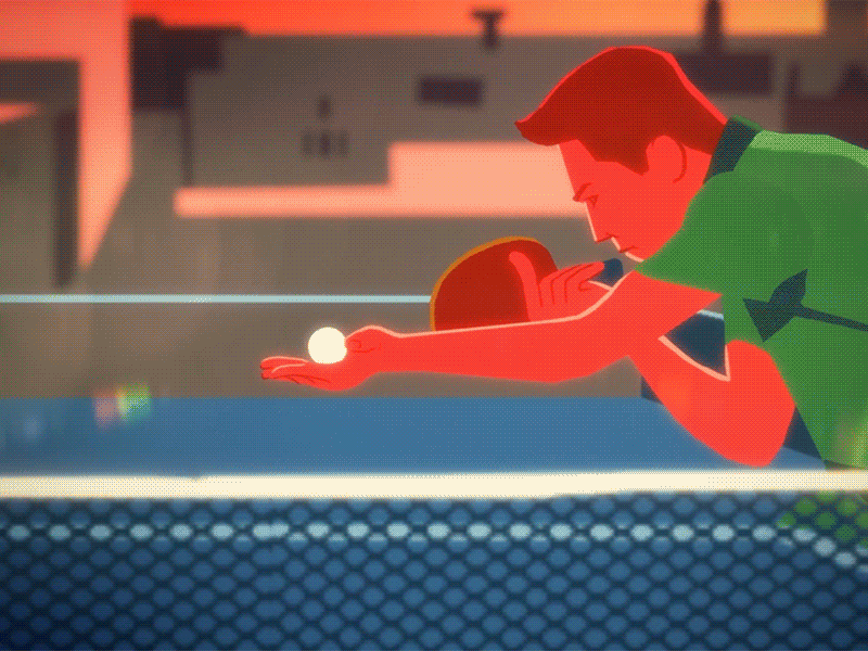 Commonwealth Games Ping Pong 2d animation after effects characters motion graphics photoshop ping pong