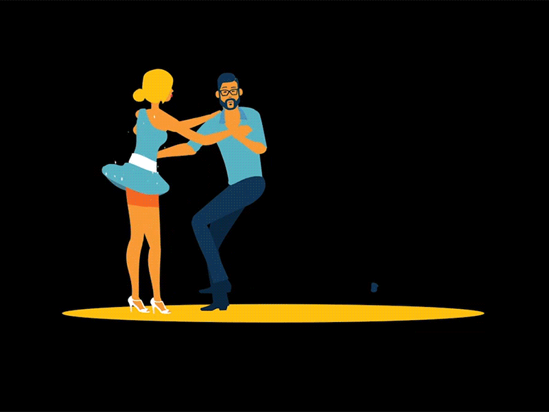 Dance - Saucy Fish 2d animation after effects animated animation characters dancing gif illustration motion graphics