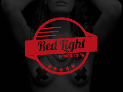 Red Light Photography boudoir brand branding identity logo pinup retro