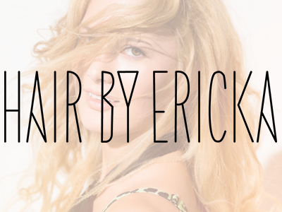 Hair by Ericka brand branding identity logo