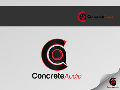 Concrete audio audio design logodesign vector