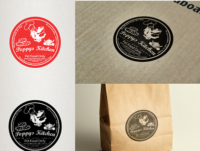 Poppys Kitchen " Pet food only " design logo logodesign minimal typography