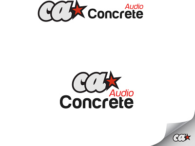 concrete audio 2 logo audio design flat illustrator logo logodesign minimal typography vector