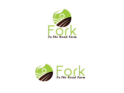 fork logo design farming flat illustrator logo logodesign minimal typography vector