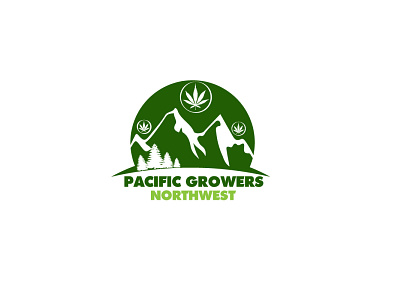 Pacific Growers Northwest design flat illustrator logo logodesign minimal typography vector