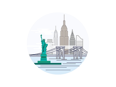 Welcome To New York flat design graphic design illustration new york travel