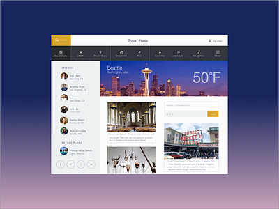 Travel Application UI