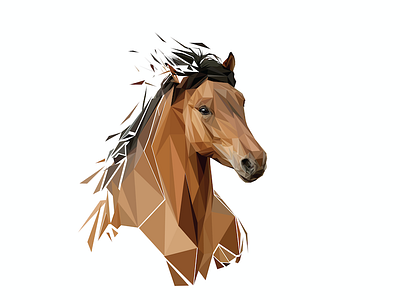 Low Poly Vector Horses graphic design horses illustration illustrator low poly vector vector