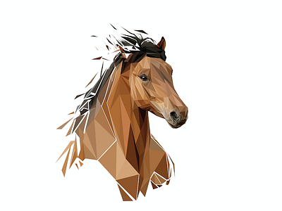 Low Poly Vector Horses