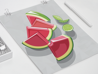 Watermelon Illustration fruits graphic design illustration watermelon