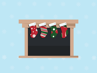 Christmas Stockings christmas flat design graphic design holidays illustration stockings