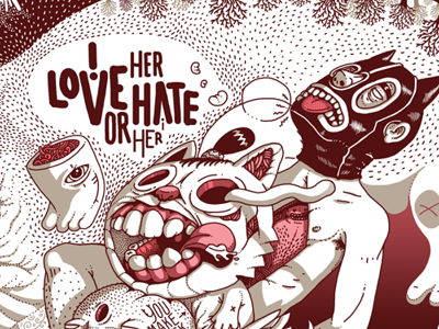 LOVE artist color digital hate illustration illustrator intuos istanbul love wacom