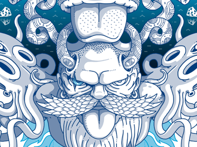 Norse Dede art artist blue color digital art illustration illustrator istanbul nordic norse wacom