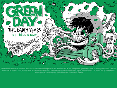 Spotify Landmark: Green Day Chapter 2 Poster art character design greenday illustration original illustration