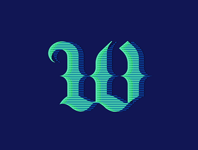 36 days of type W 36 days of type 36dayoftype 36days 36daysoftype colour design flat lettering vector