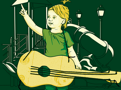 Third Eye Blind illustration for Sparrow Sleeps 3eb album cover illustration portrait sparrow sleeps third eye blind toddler