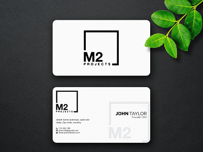 minimal business card print ready