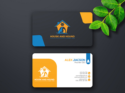 business card design outstanding unique logo