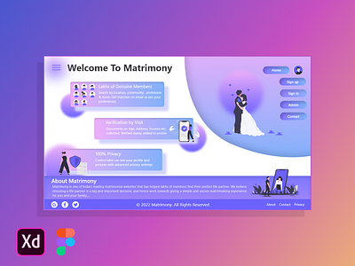 Matrimony Home Page UI Design