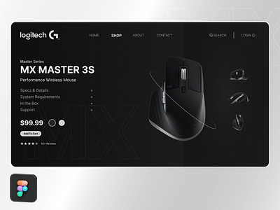 logitech mouse UI Design