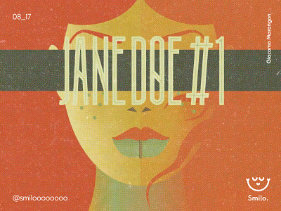 Jane Doe #01 album album cover art cover cover art cover artwork flat flatdesign girl graphic graphicdesign halftone hidden illustration illustrator portrait art portrait illustration red red hair woman
