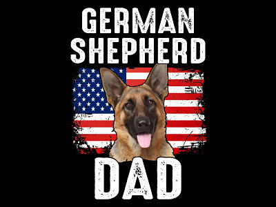 German Shepherd Dad design designs graphic design tshirts typography vector vintage design