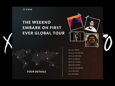 The Weeknd banner design music the weeknd ui