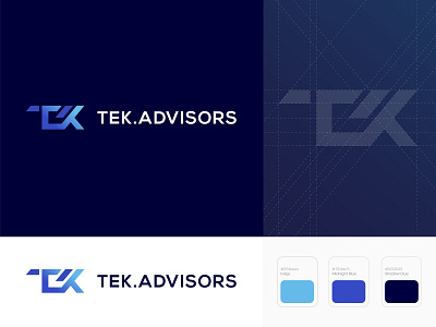 Tek.Advisors - logo design brand identity branding digital design graphic design identity design logo logo design logomark logotype typogaphy vector visual identity