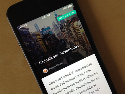 Featured Story avatar avenir awesomeness featured freight text ios app photo story