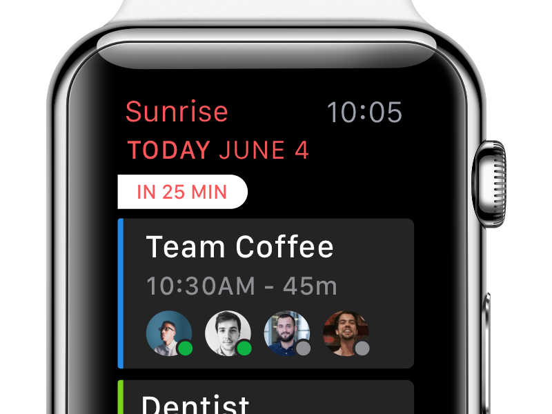 On Your Wrist apple watch yay date time 🔥 events calendar agenda sunrise