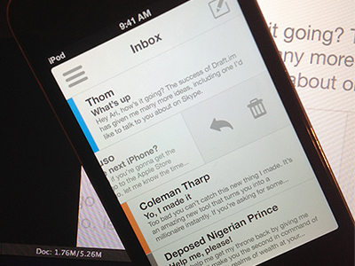 iPhone Mail App (Revised) app icons inbox ios iphone app mail mail app minimal