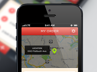 My Order design food icons ios iphone app location map map pin order pizza settings tooltip ui