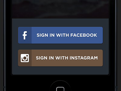 Social Sign In facebook flat design instagram login minimal minimalism sign in social