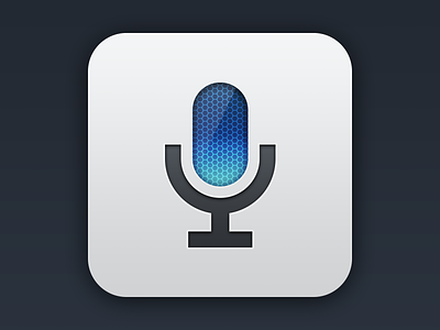Mic App Icon app icon haha icon just for fun layer styles microphone minimal notflatdesign woohoo yeaaaahhhh