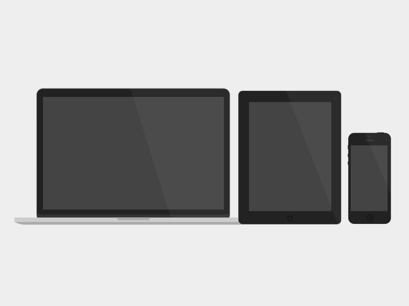 Devices awesomeness dark flat design free psd ipad iphone light macbook pro minimalism psd simplicity yay