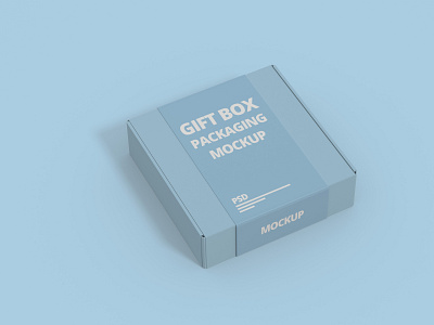Gift Box Mockup 3d box branding graphic design logo mockup motion graphics packaging