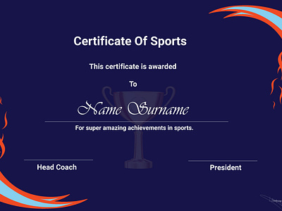 Certificate Of Sports by Livumile Magoqwana on Dribbble