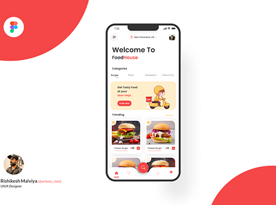 Food Delivery App animation app delivery app design food app graphic design mobile app red color app ui ux vector